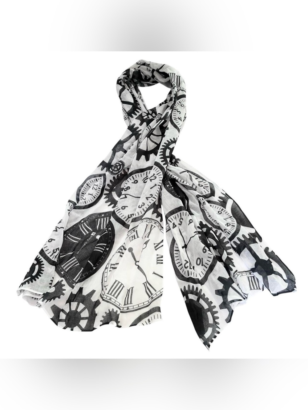 NYU Gallatin Clock & Gear Print Scarf